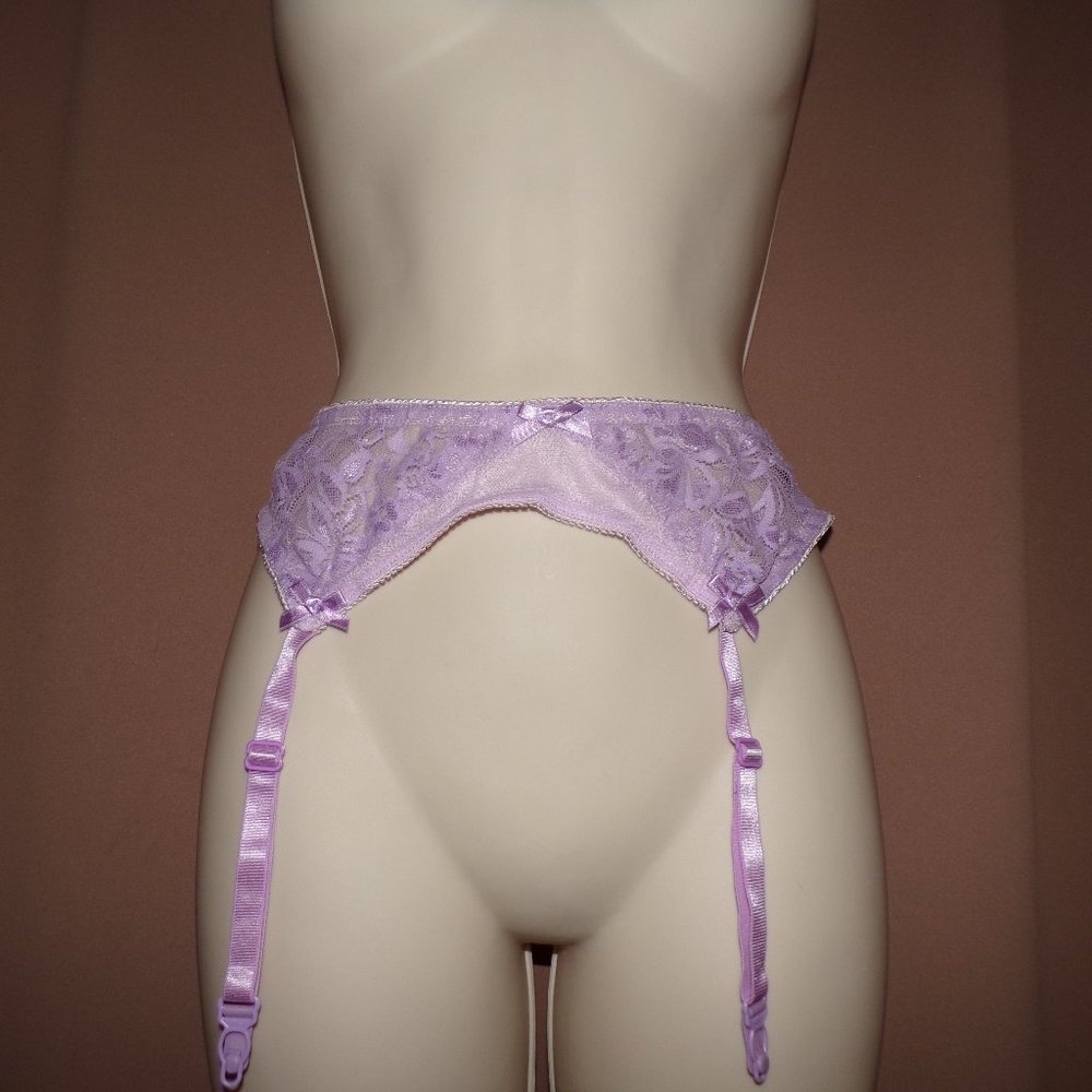 Sexy Purple Lace Garter Belt Size L